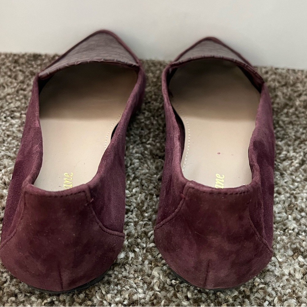 Essex Lane Maroon Flats, Size 8 - Picture 4 of 6
